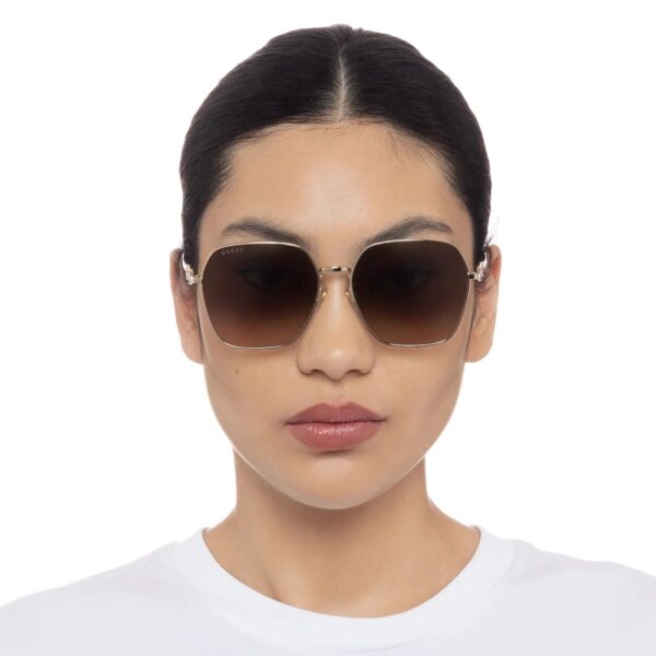 GUCCI GG0882SA 002 GOLD/BROWN - Image 3